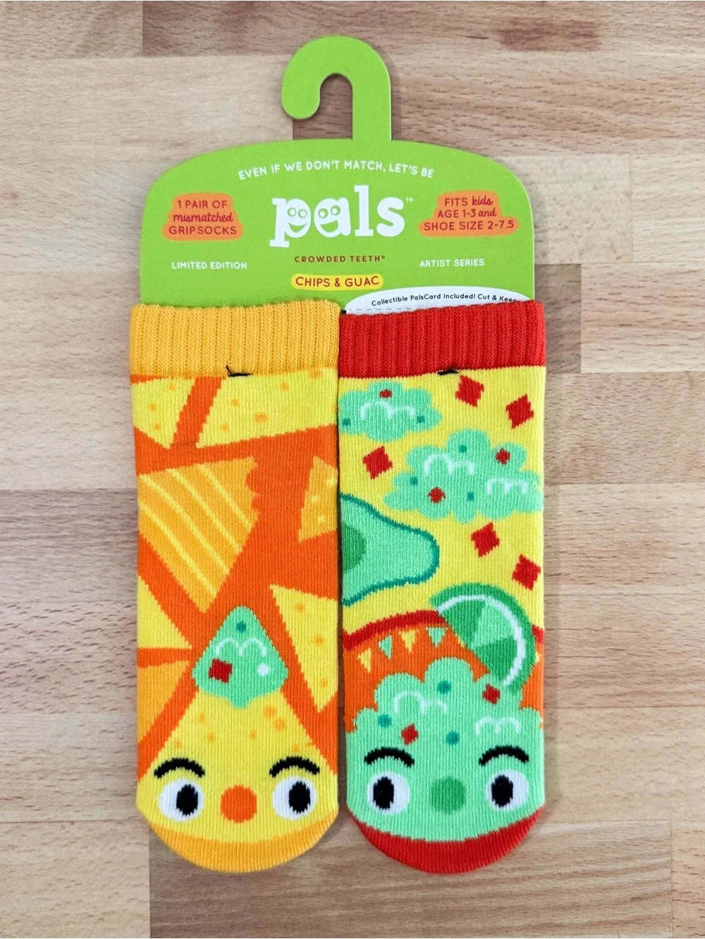 Pals Socks Kids' Mismatched Grip Socks - Chips and Guac